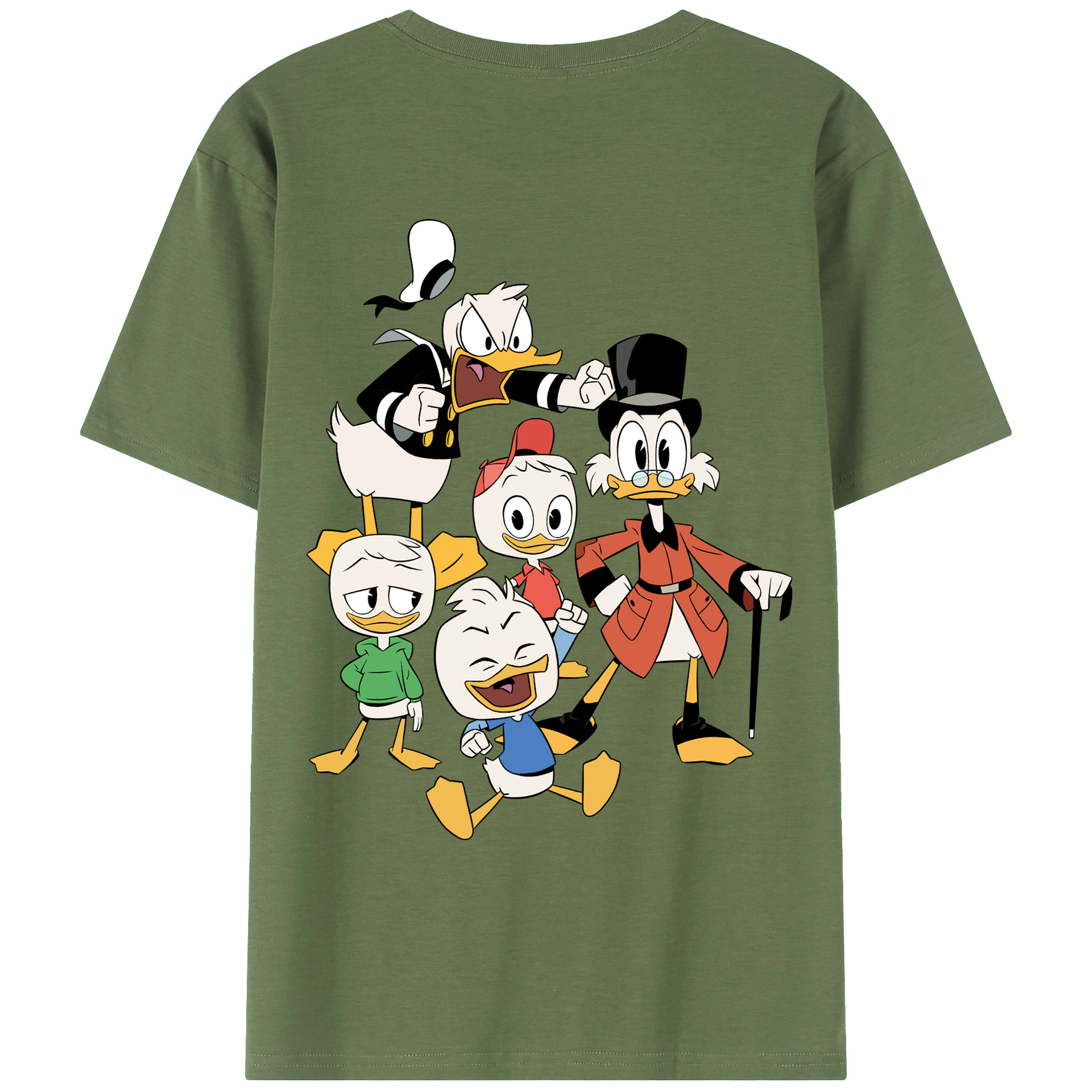 ミッキーマウス Mickey Mouse 綿100％ メンズ半袖Tシャツ（バックプリント） 通気性